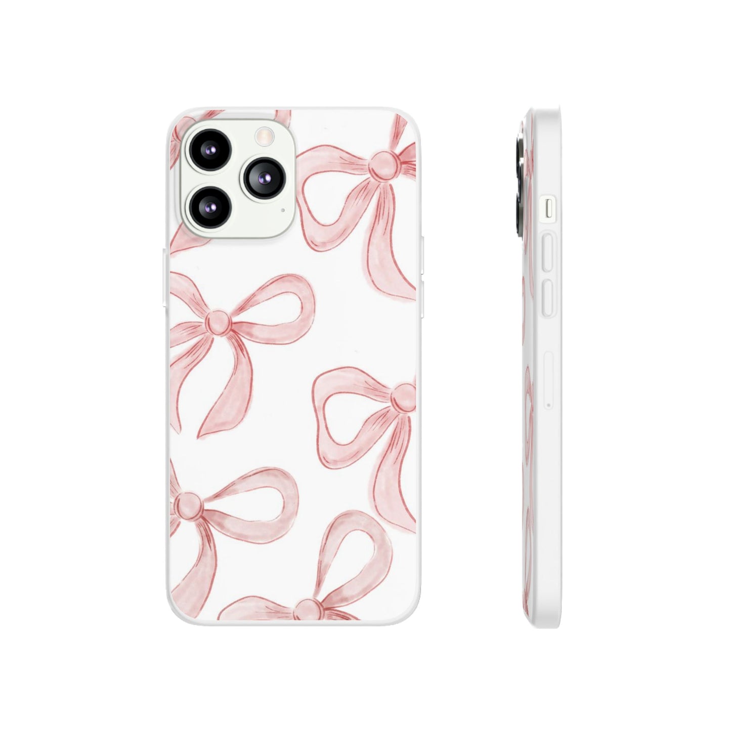 Pink Bows, Flexible Phone Case