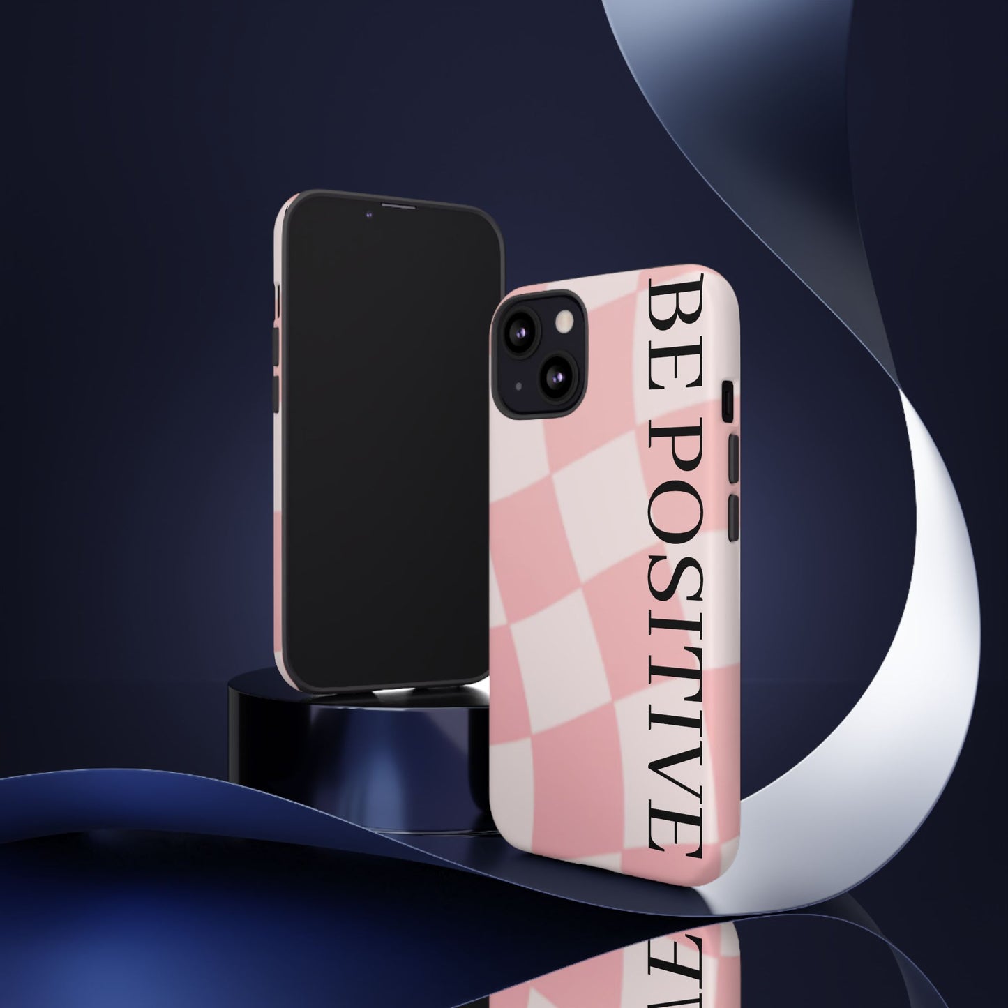 Be Positive, Pink & White Phone case