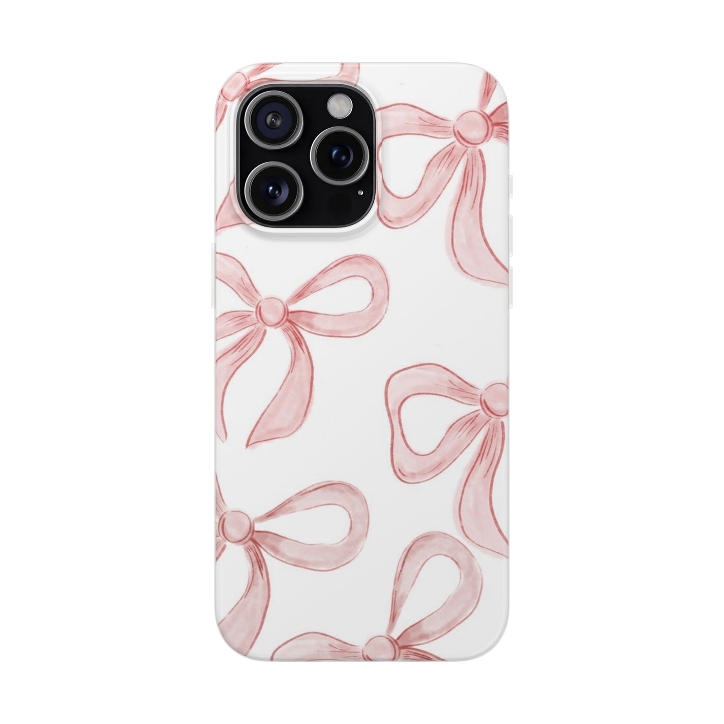 Pink Bows, Flexible Phone Case