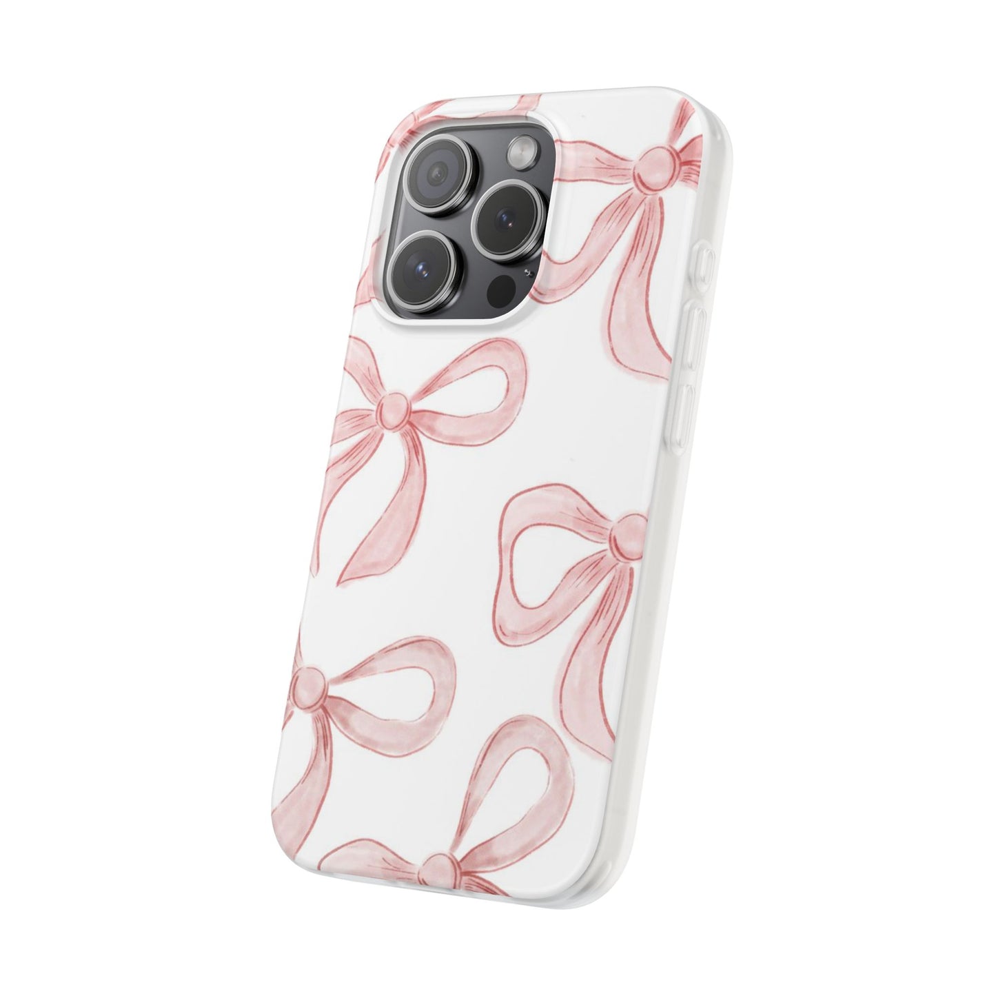 Pink Bows, Flexible Phone Case