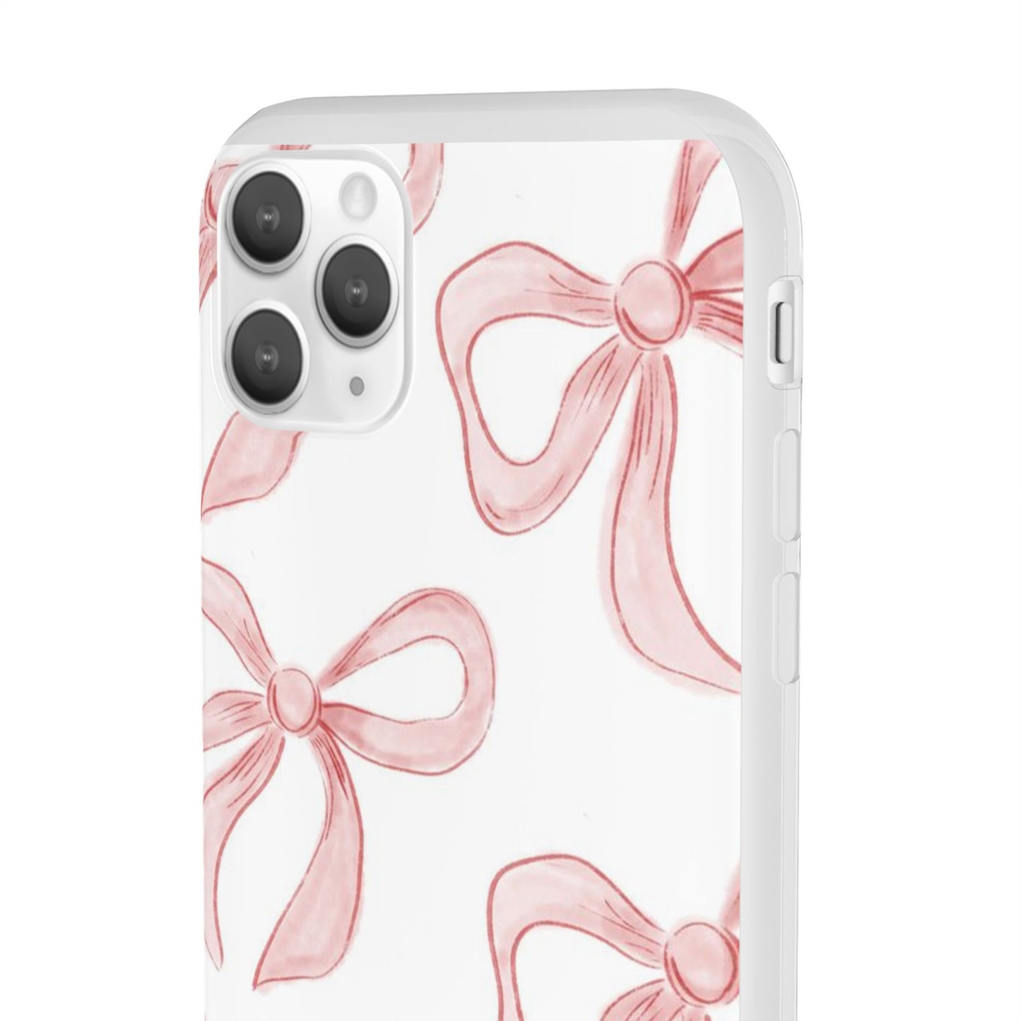 Pink Bows, Flexible Phone Case
