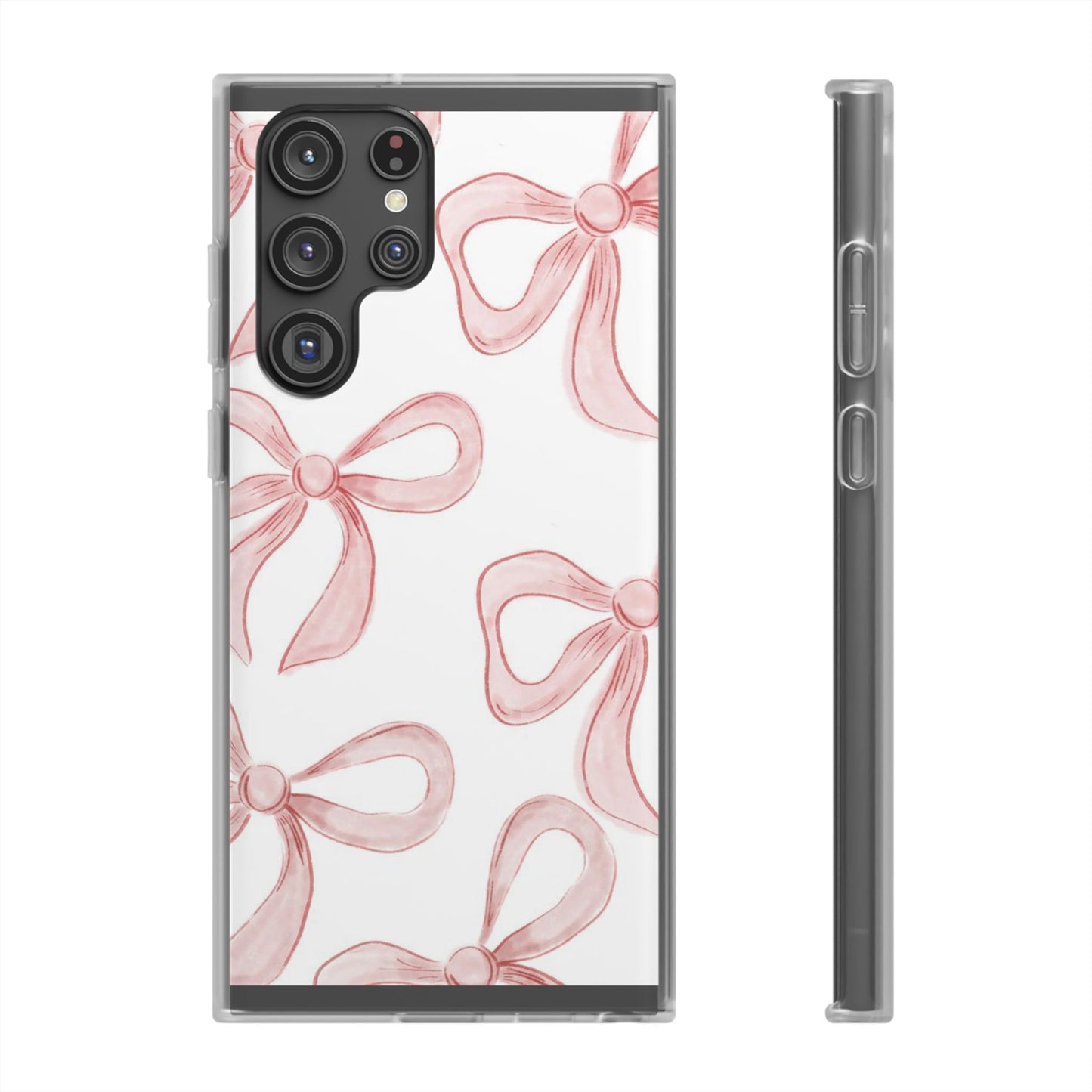 Pink Bows, Flexible Phone Case