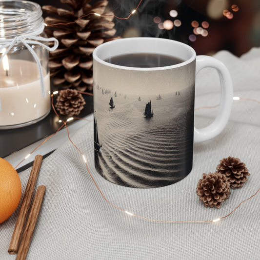 Boat Design Mug Black & White (11oz)