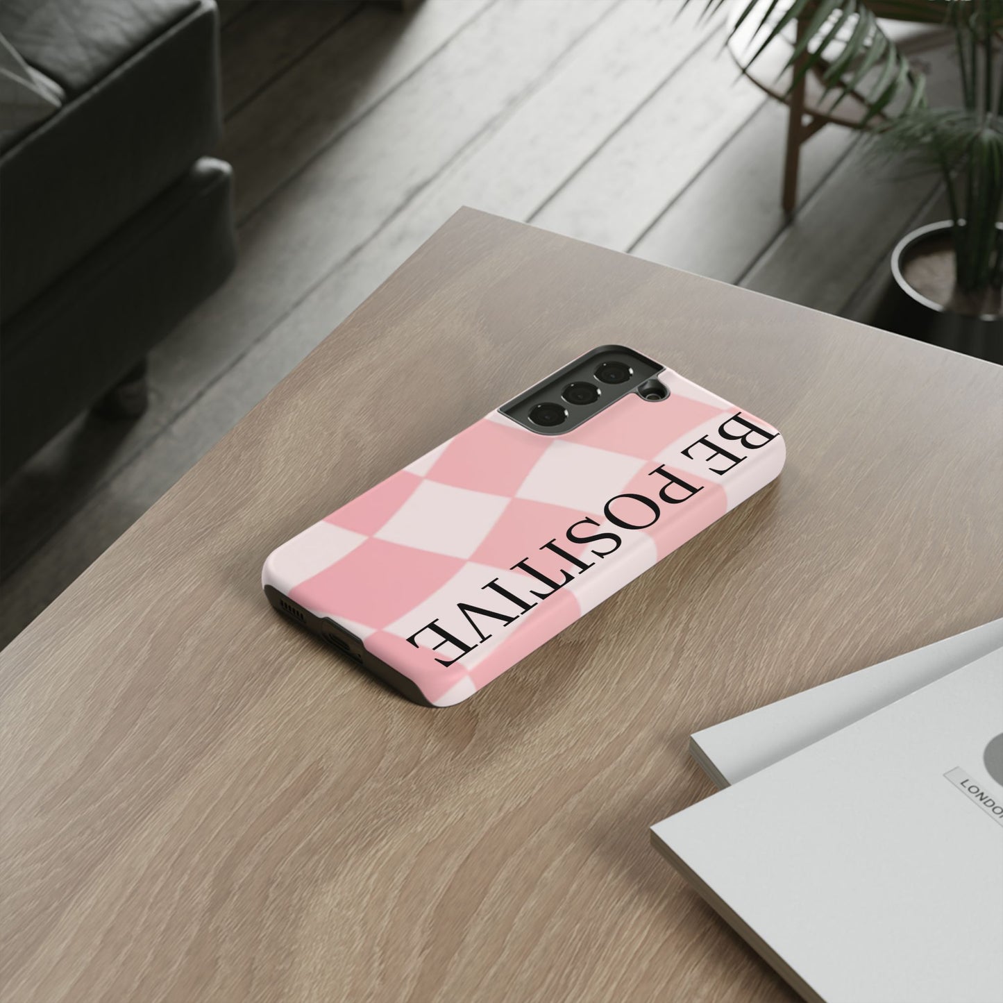 Be Positive, Pink & White Phone case