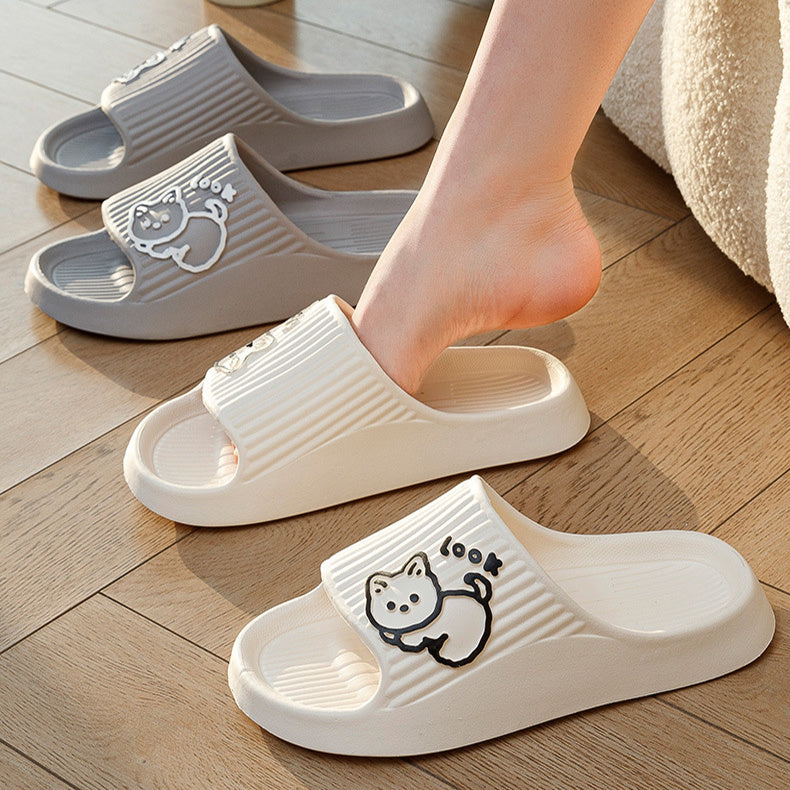 Cute Cat Slippers – Summer Platform Slides for Women, Non-Slip, Comfortable Indoor & Outdoor Flip-Flops, Adorable & Durable Design