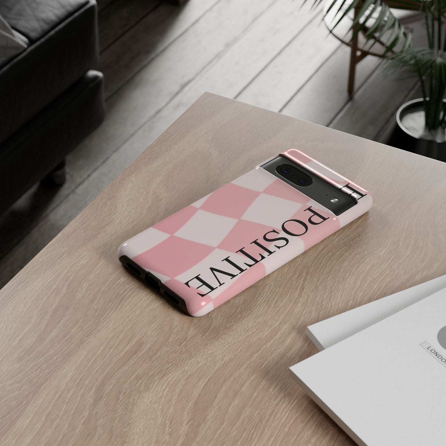 Be Positive, Pink & White Phone case