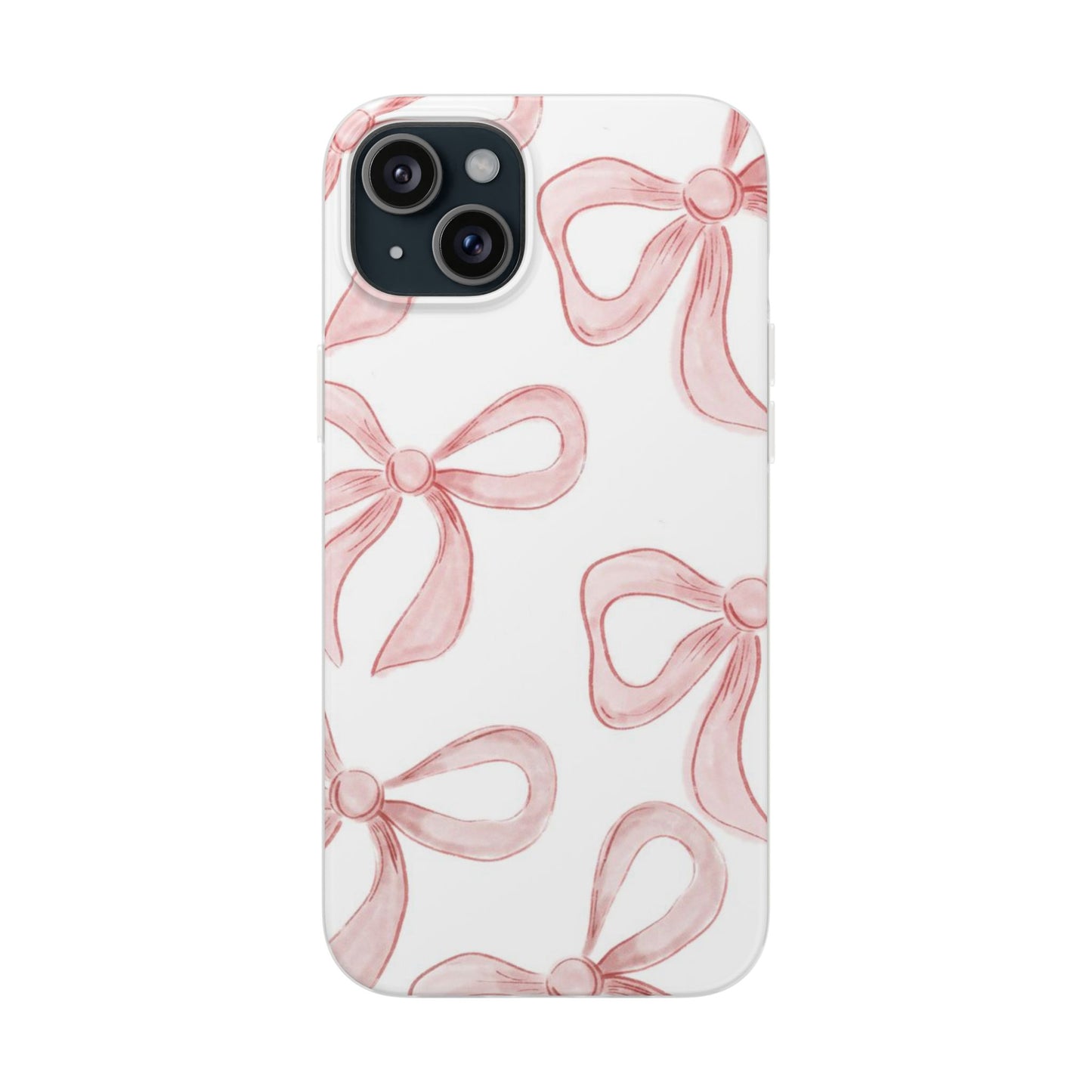Pink Bows, Flexible Phone Case