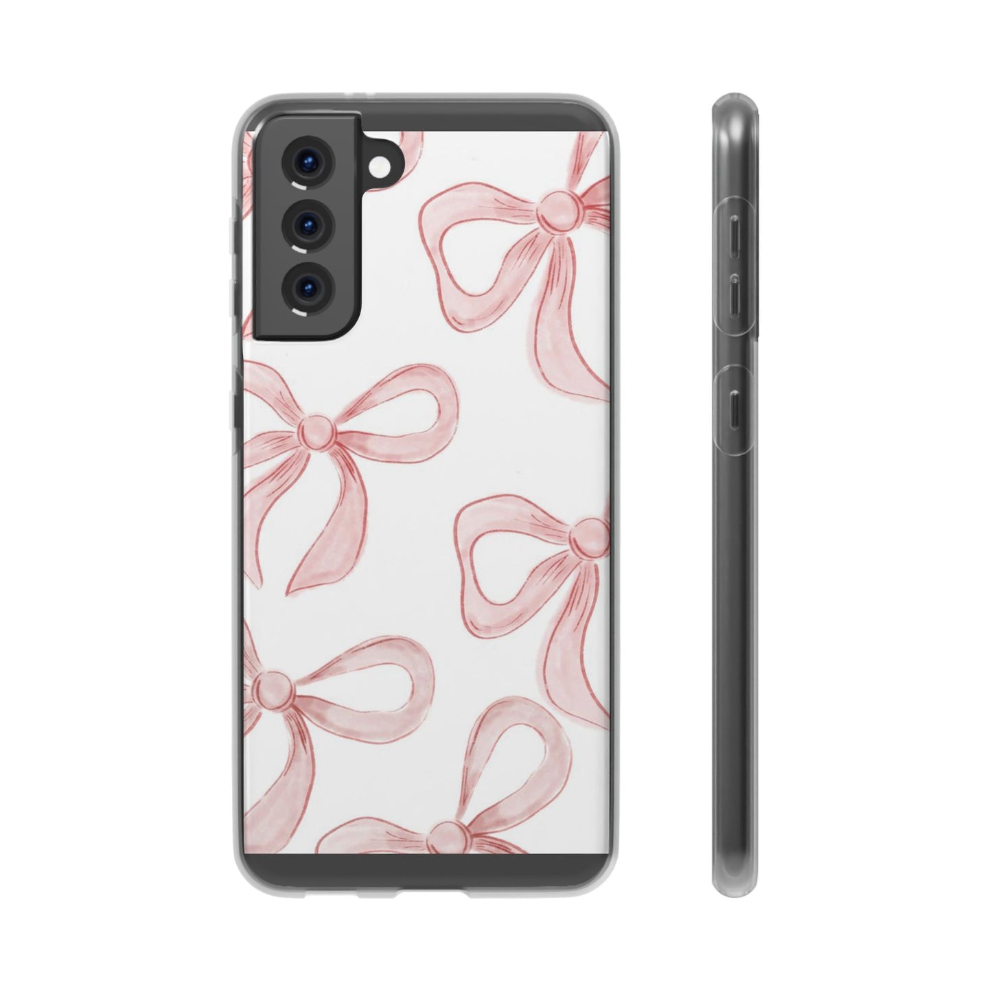 Pink Bows, Flexible Phone Case