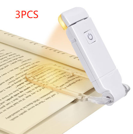 LED USB Rechargeable Book Reading Light – Portable, Adjustable Brightness, Eye Protection Clip-on, Lightweight Travel Bookmark Lamp