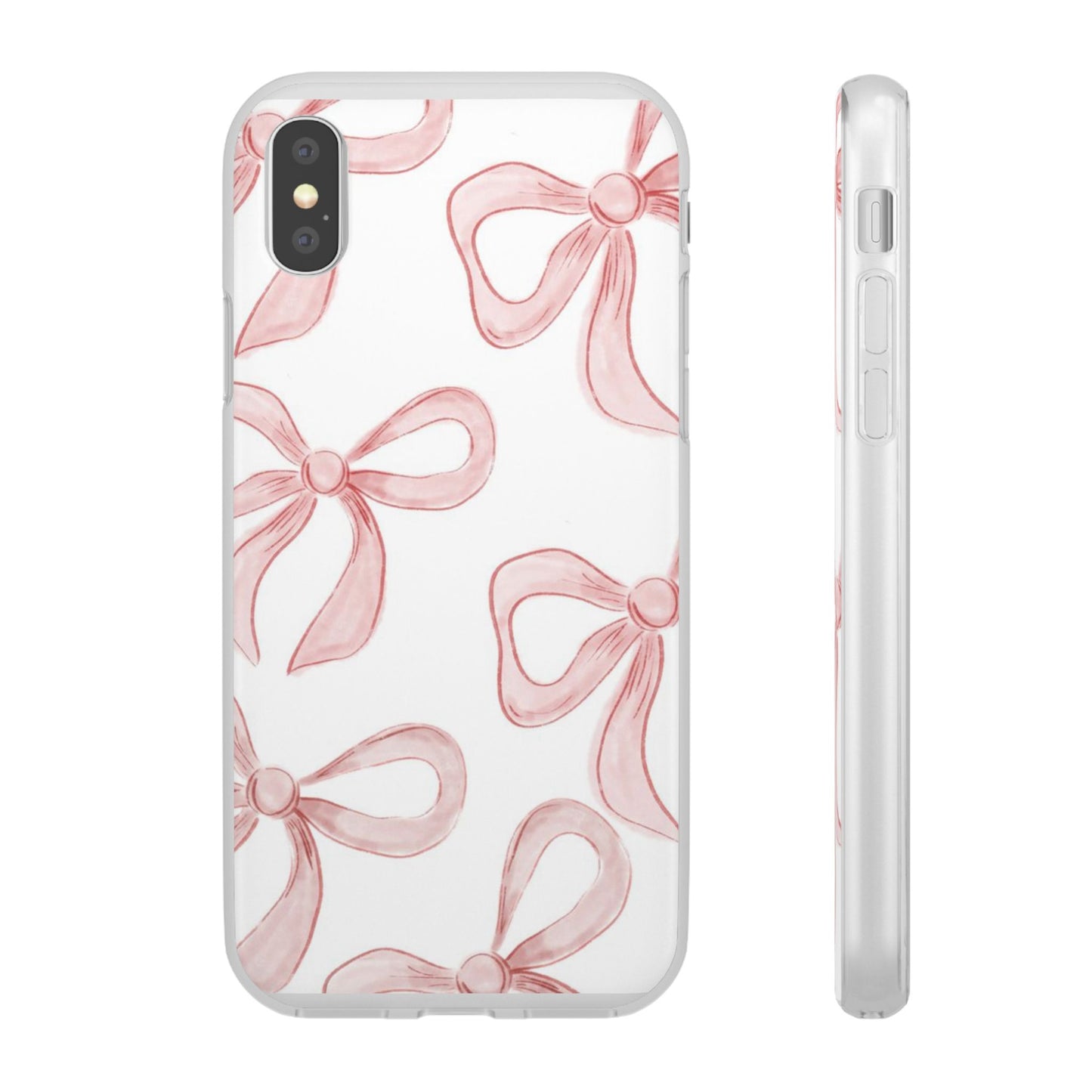 Pink Bows, Flexible Phone Case