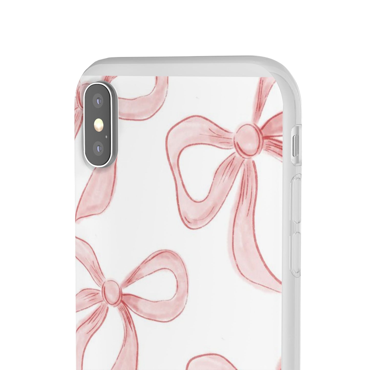 Pink Bows, Flexible Phone Case