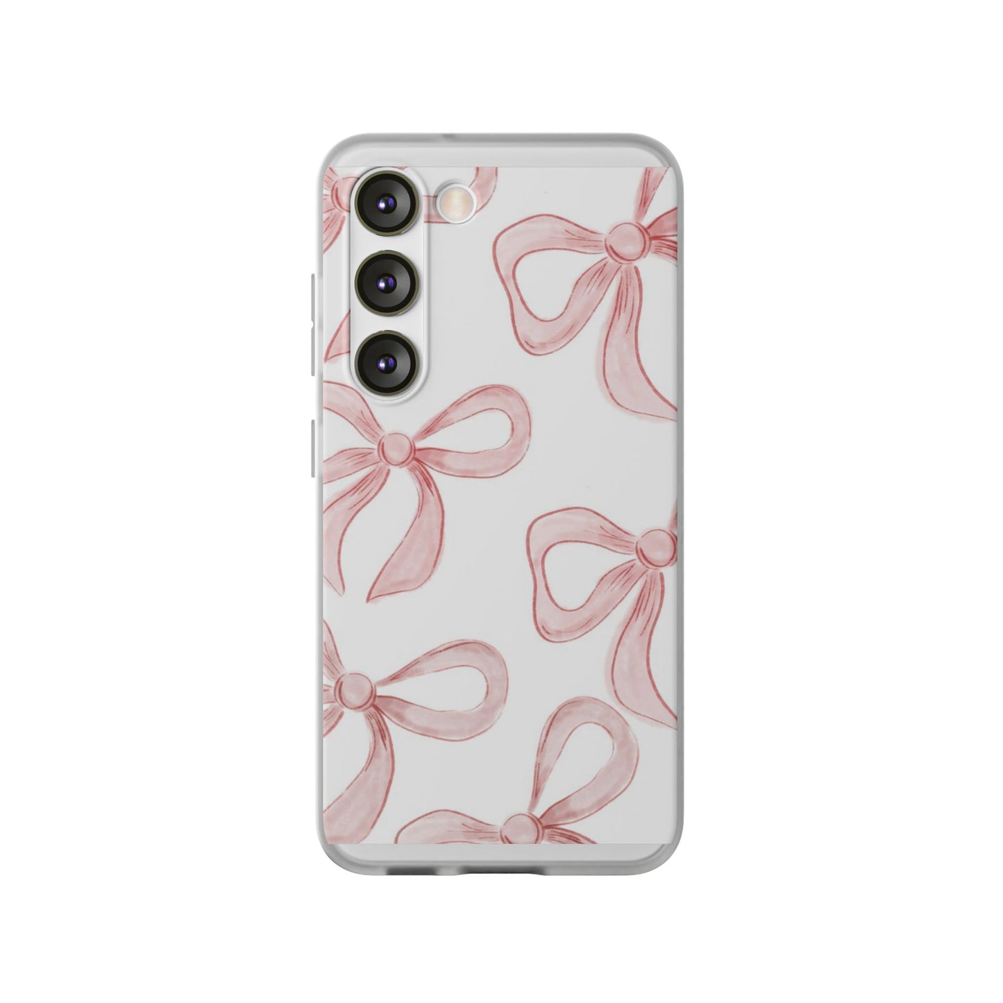 Pink Bows, Flexible Phone Case