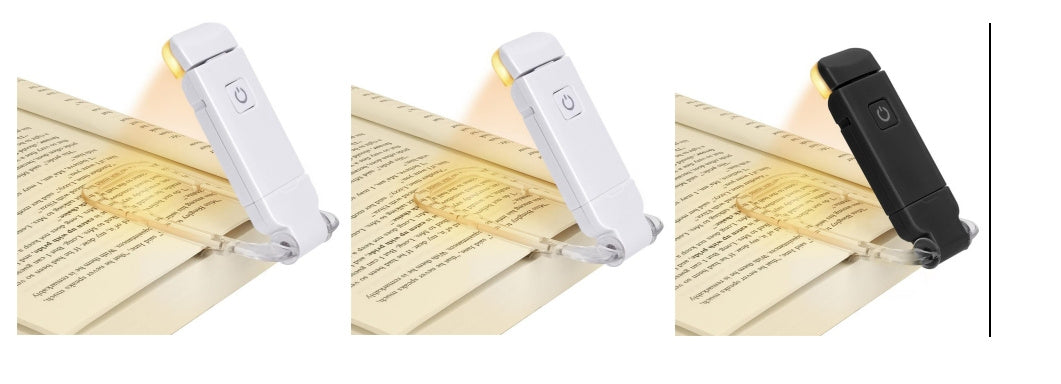LED USB Rechargeable Book Reading Light – Portable, Adjustable Brightness, Eye Protection Clip-on, Lightweight Travel Bookmark Lamp