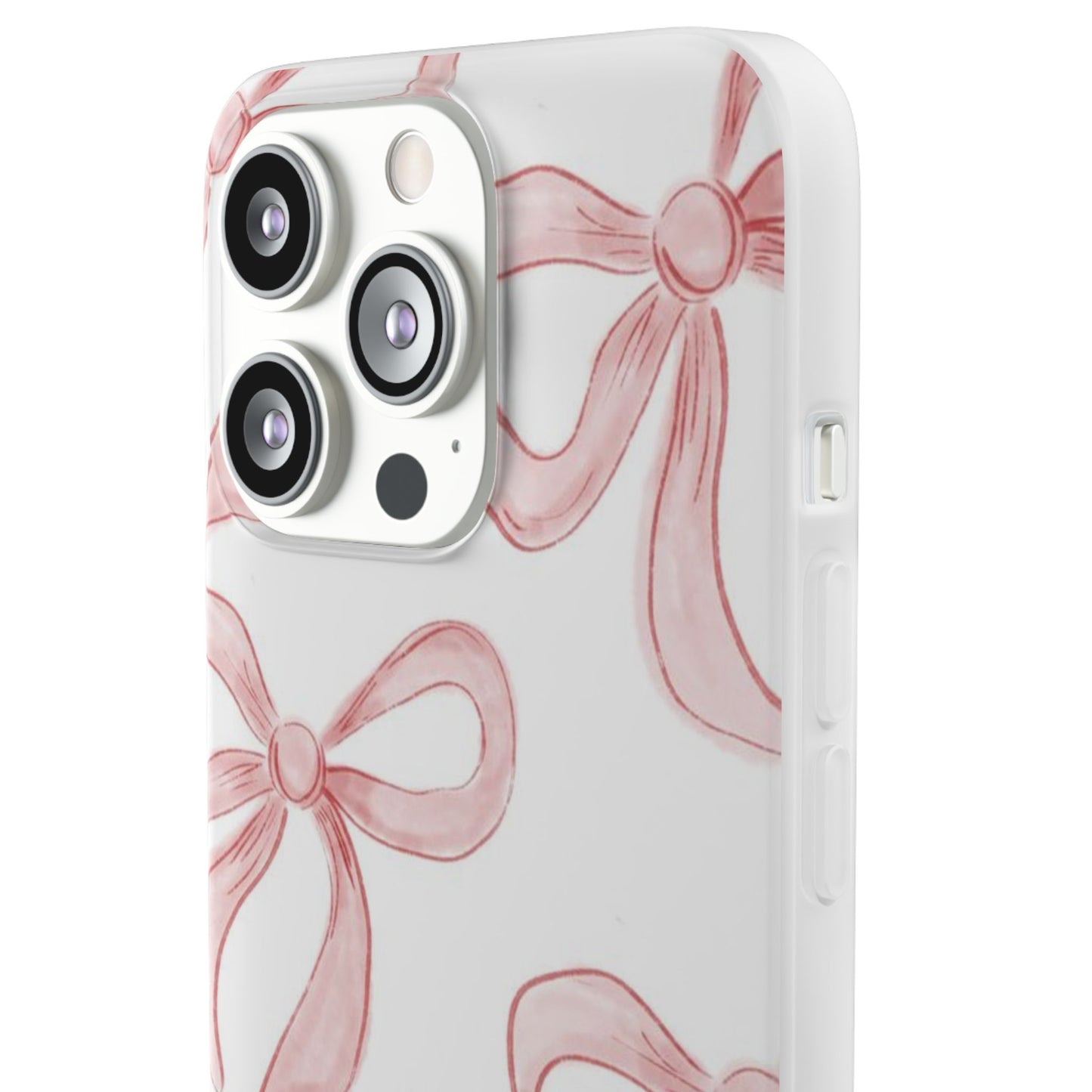 Pink Bows, Flexible Phone Case