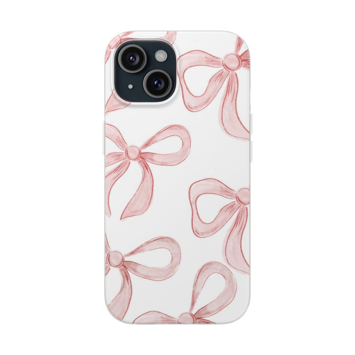 Pink Bows, Flexible Phone Case