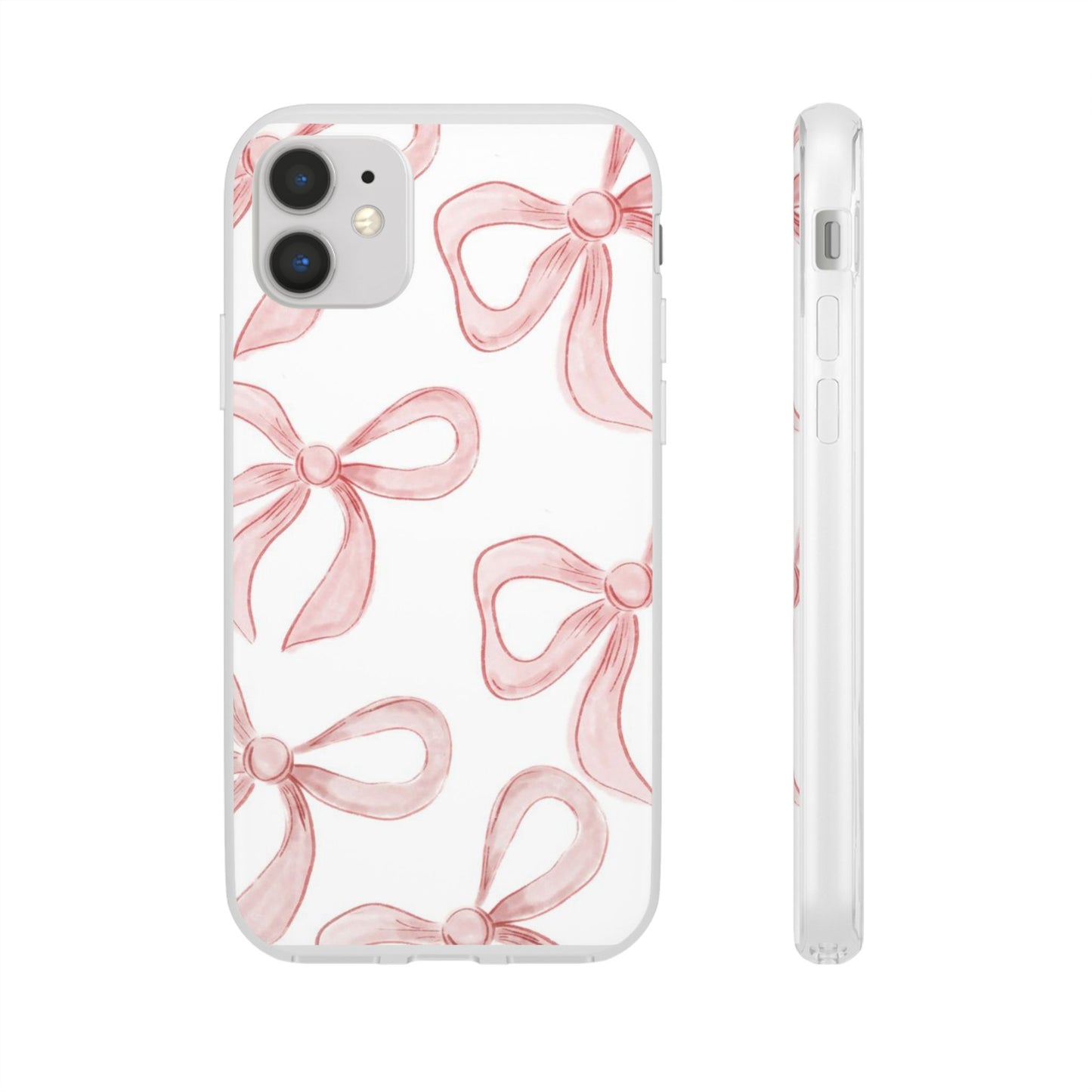 Pink Bows, Flexible Phone Case