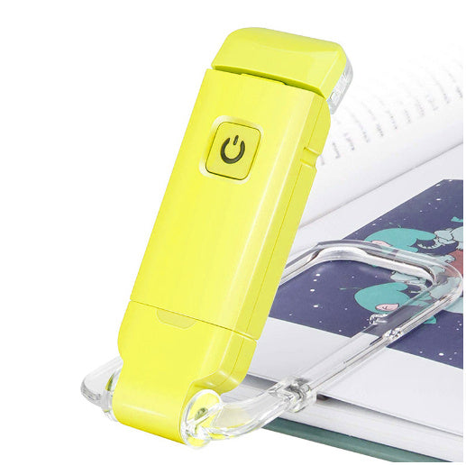 LED USB Rechargeable Book Reading Light – Portable, Adjustable Brightness, Eye Protection Clip-on, Lightweight Travel Bookmark Lamp