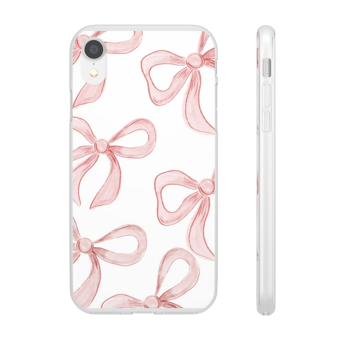 Pink Bows, Flexible Phone Case