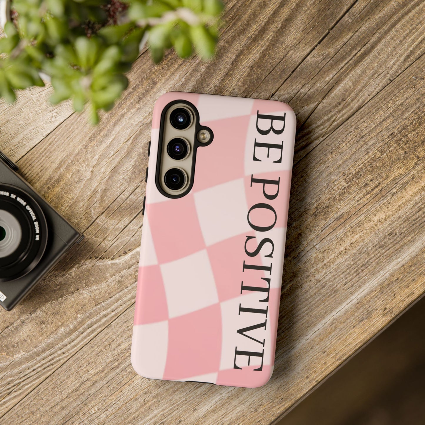Be Positive, Pink & White Phone case