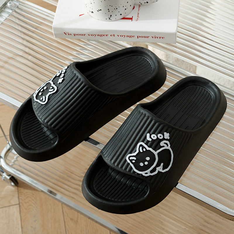 Cute Cat Slippers – Summer Platform Slides for Women, Non-Slip, Comfortable Indoor & Outdoor Flip-Flops, Adorable & Durable Design
