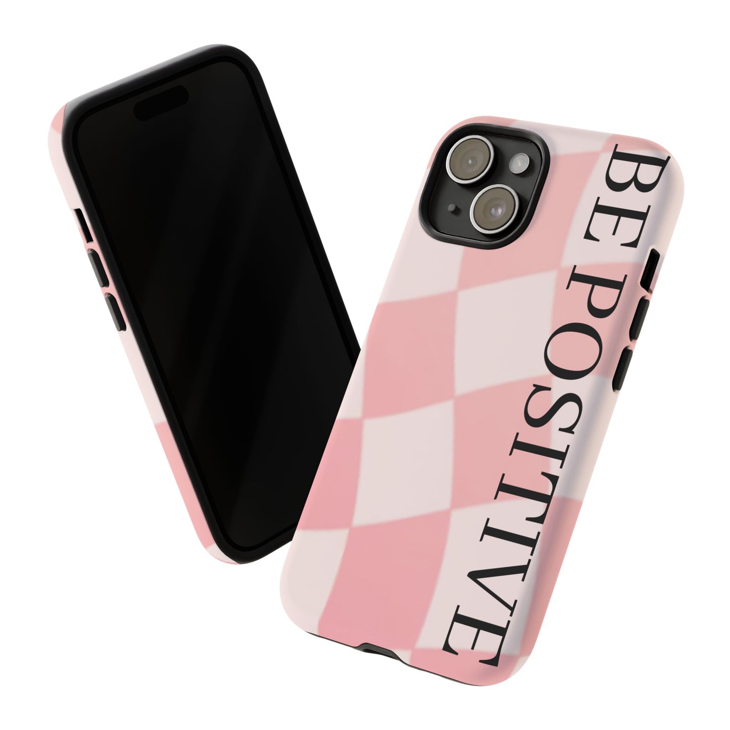 Be Positive, Pink & White Phone case