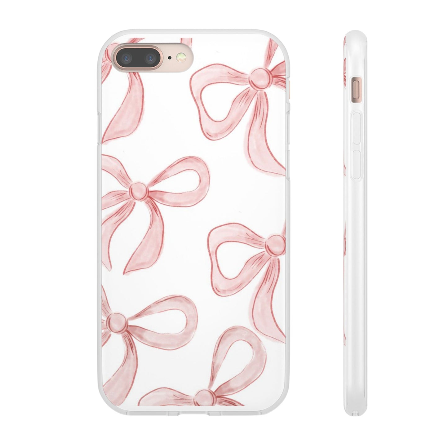 Pink Bows, Flexible Phone Case
