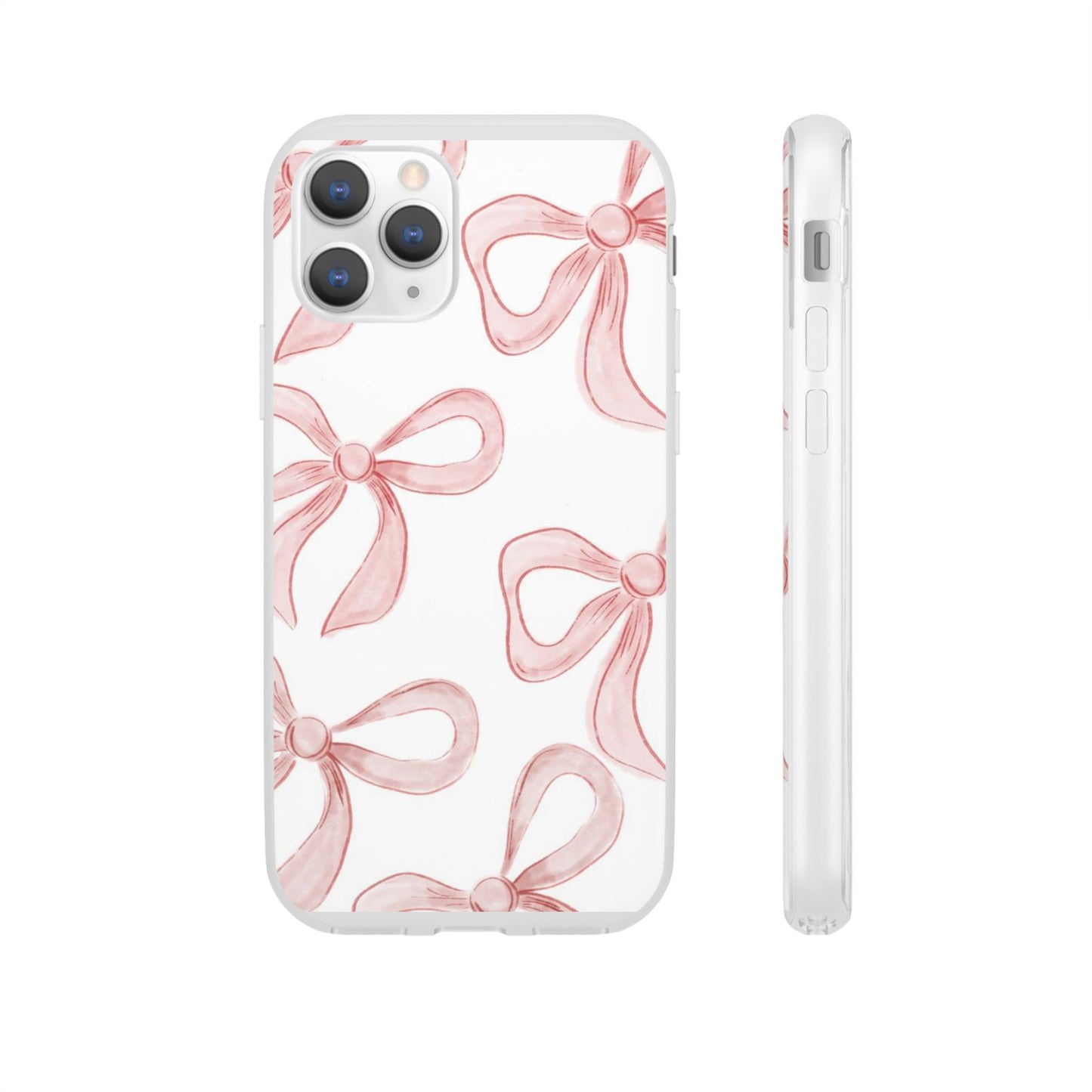 Pink Bows, Flexible Phone Case