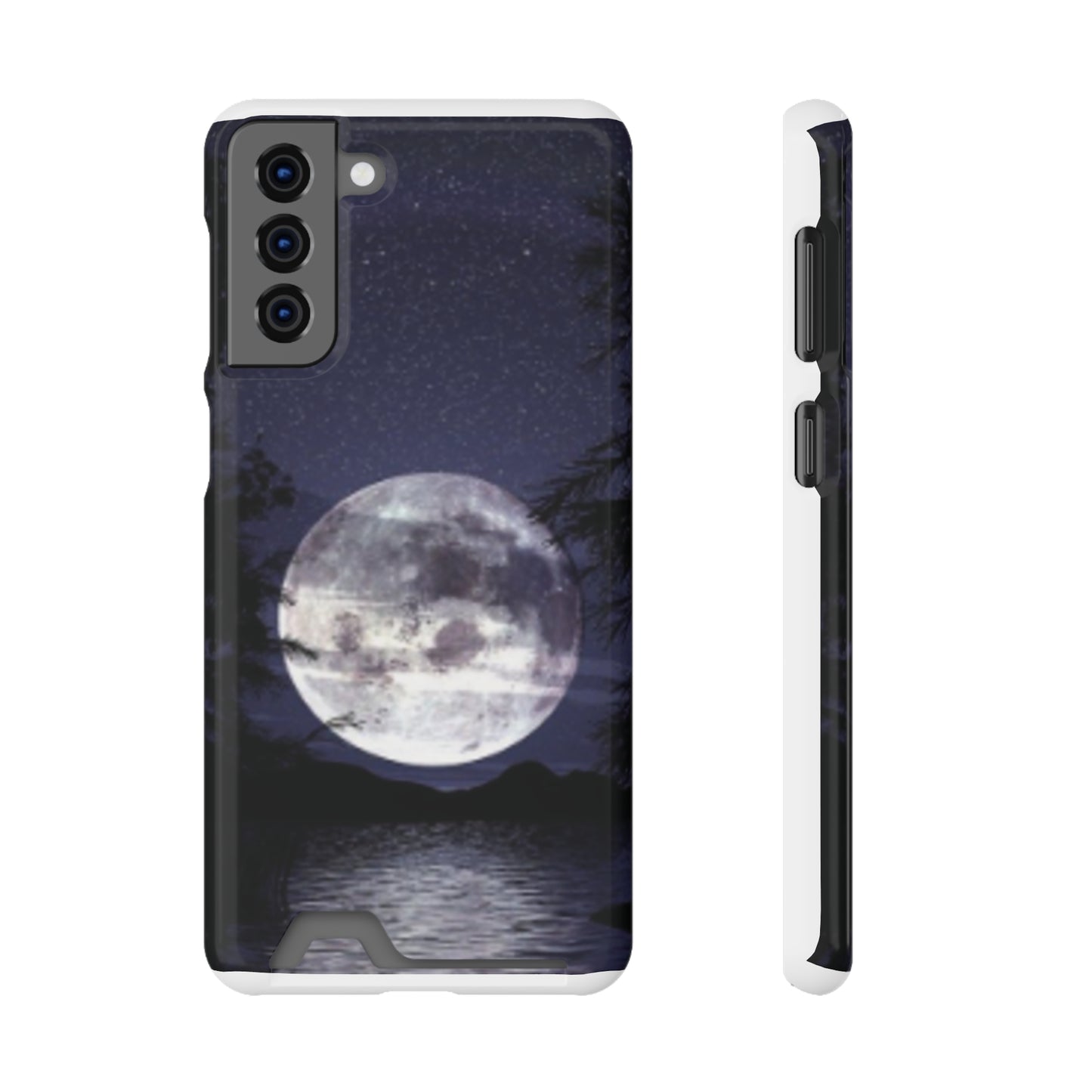 Phone Case With Card Holder. Compatible with iPhone 13, and Samsung Galaxy S21, S22 models.