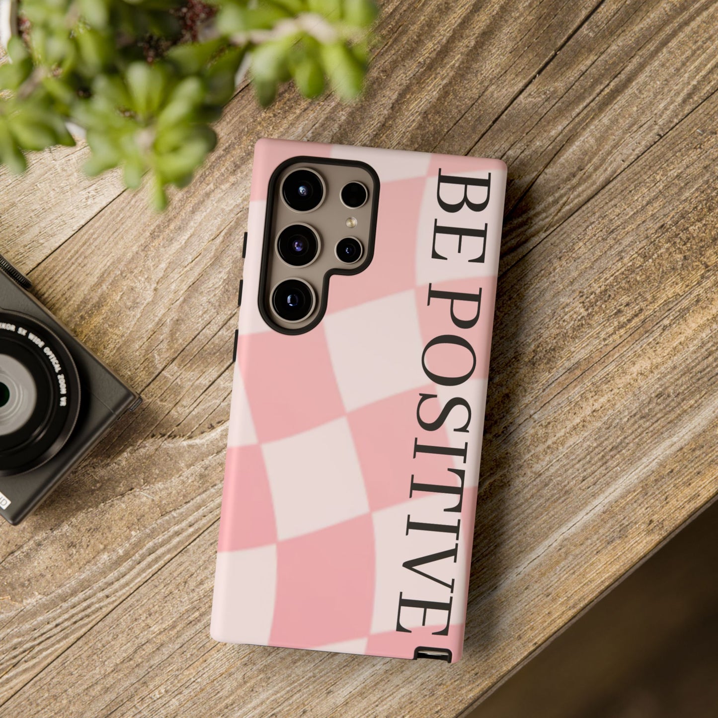 Be Positive, Pink & White Phone case