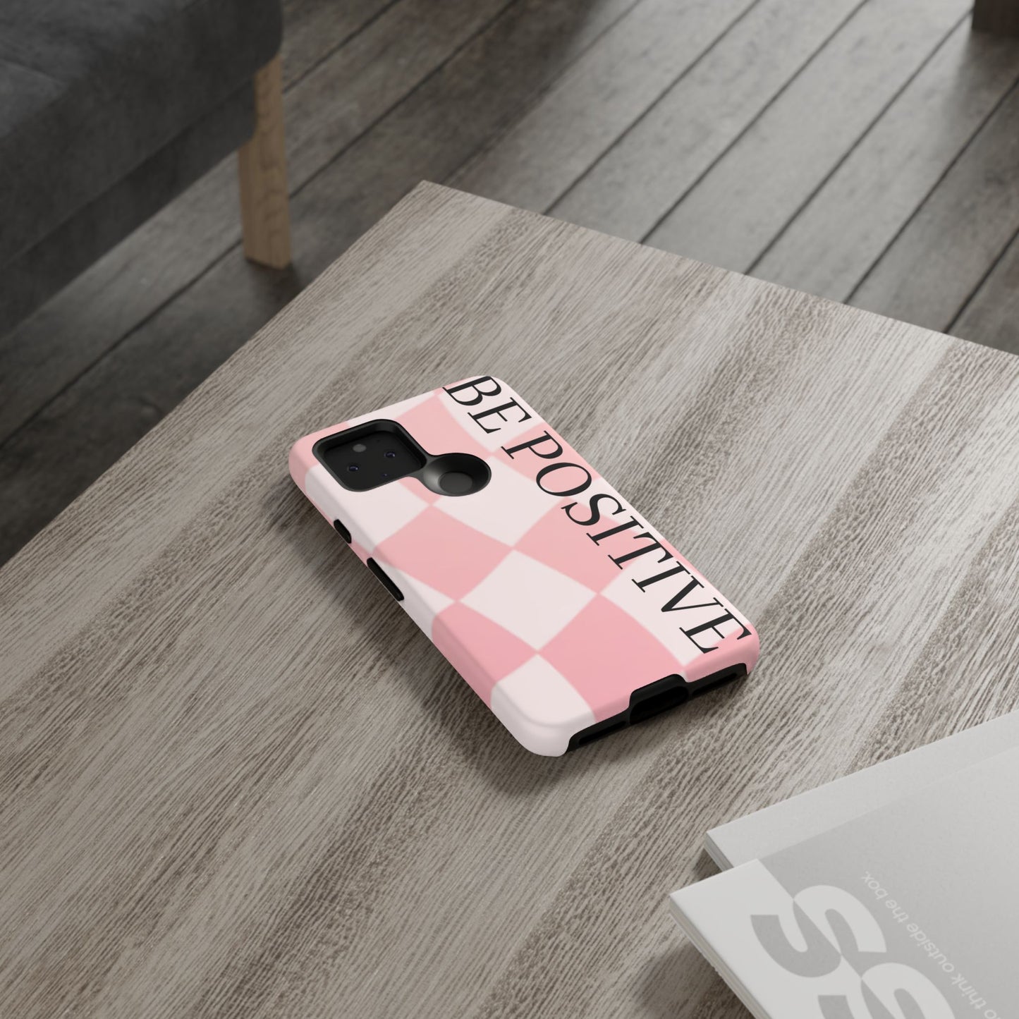 Be Positive, Pink & White Phone case