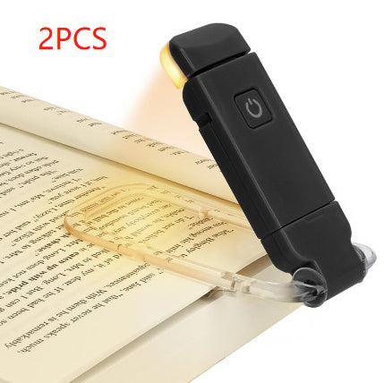 LED USB Rechargeable Book Reading Light – Portable, Adjustable Brightness, Eye Protection Clip-on, Lightweight Travel Bookmark Lamp