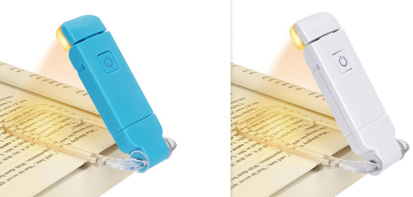 LED USB Rechargeable Book Reading Light – Portable, Adjustable Brightness, Eye Protection Clip-on, Lightweight Travel Bookmark Lamp