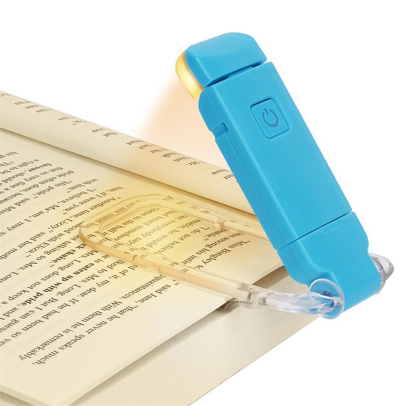 LED USB Rechargeable Book Reading Light – Portable, Adjustable Brightness, Eye Protection Clip-on, Lightweight Travel Bookmark Lamp