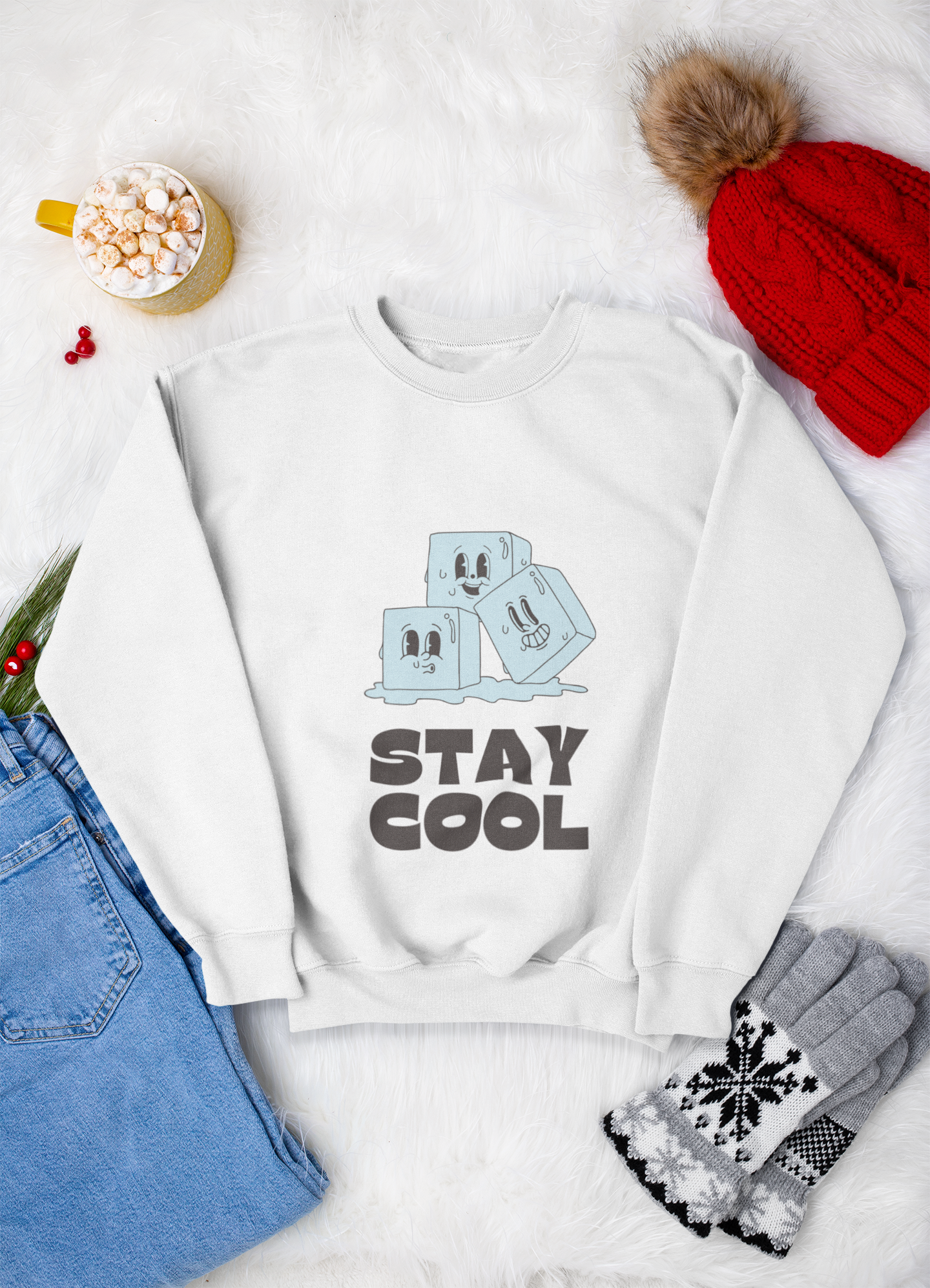 Unisex Crewneck Sweatshirt - Premium 3-End Fleece, Warm & Stylish, 80% Cotton Blend.